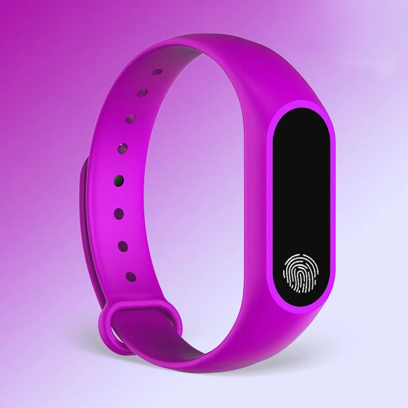 Новые спортивные часы, детские часы для девочек и мальчиков, наручные часы, электронный светодиодный, цифровые детские часы, студенческие наручные часы, подарки - Цвет: purple