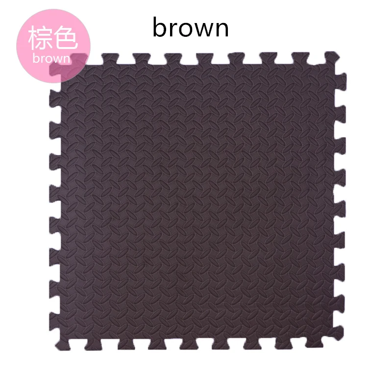 brown 10 шт./компл. 30 см x 30 см мат из поролона «Ева» Домашний коврик комбинированная мозаика коврик, ковер ковровое покрытие пола пижамы для малышей/Детский развивающий коврик Домашний декор - Цвет: brown