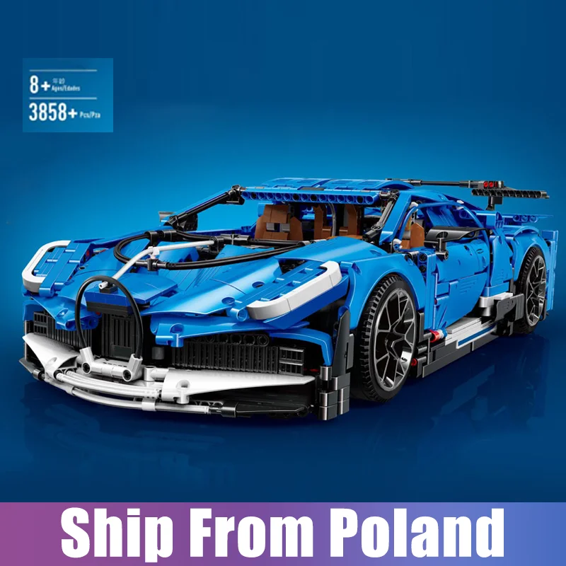 

Technic Car Series MOC 20086 Supercar Bugattis Model La Voiture Noire Building Blocks Bricks Kids 42083 Toys compatible legoing
