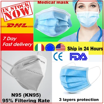 

DHL Medical-Disposable Elastic Protect Waterproof Kitchen Carrier Security protection against viruses mask n95mask kn95mask pm25