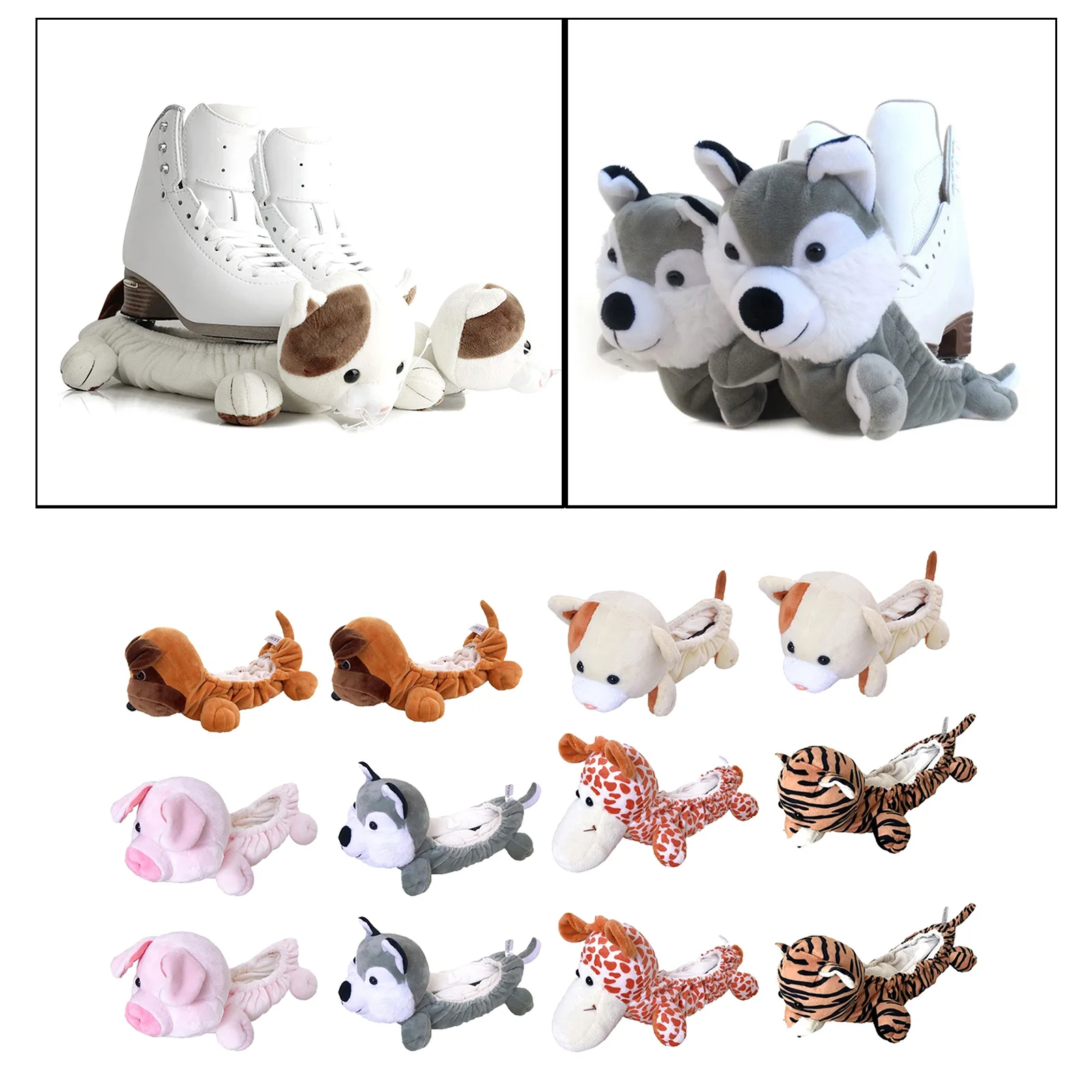 Ice Figure Skating Soaker Blade Blankie Animal Ice Skates Blades Anti-Rust Chipping Covers Protection for Kids Children