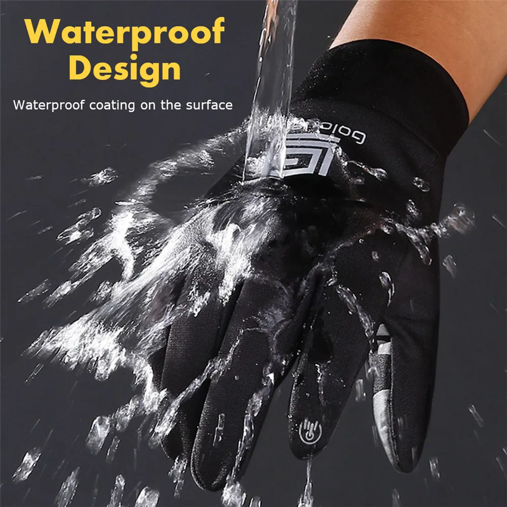 Motorcycle Gloves Full Finger Touch Screen Winter Hand Thermal Warm Waterproof Windproof Outdoor Sport Cycling Glove