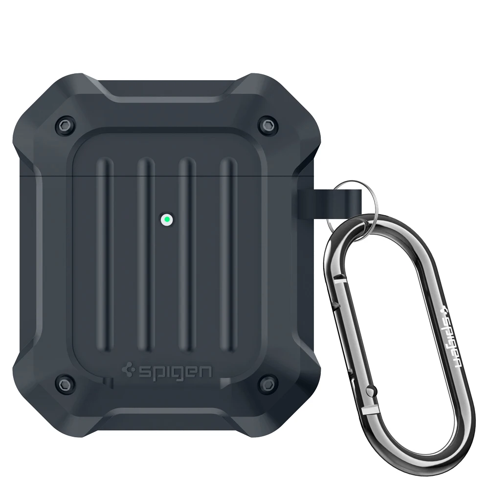 Жесткий защитный чехол Spigen для AirPods, чехол для зарядки 2-го/1-го поколения [передний светодиодный Видимый]