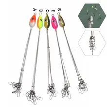 1PC 5 Warna Payung Berbentuk Rig 5 Lengan Alabama Rig Kepala Swimbait Bass Putar Snap Konektor Laut Memancing Hook alat Kombinasi(China)
