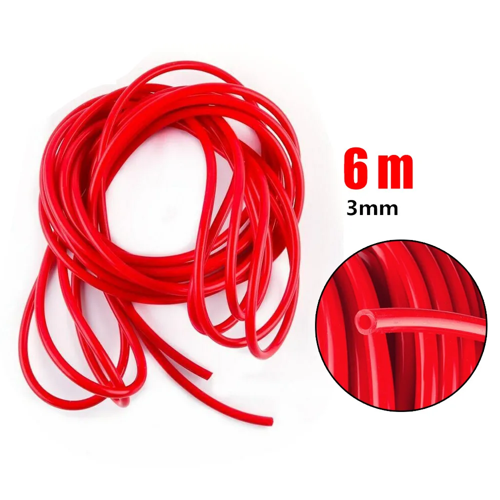 

Fuel Hose For 20 Feet 1/8Inch 3mm Fuel Air Silicone Vacuum Hose Line Tube Pipe Red For Gasoline And Diesel Production Lines