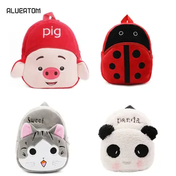 

Kindergarten Children Cartoon School Bags 2019 Pig Cat Kids Backpack Schoolbags Satchel for boys and girls