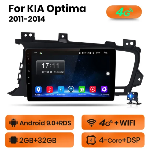 4G-WIFI (2GB-32GB) AWESAFE для Kia Optima 3 K5 2011 2012 2013 Автомобильный Радио Мультимедиа Видео плеер gps Нет 2din 2 din Android 8,1 2 ГБ+ 32 ГБ - Цвет: 4G-WIFI (2GB-32GB)