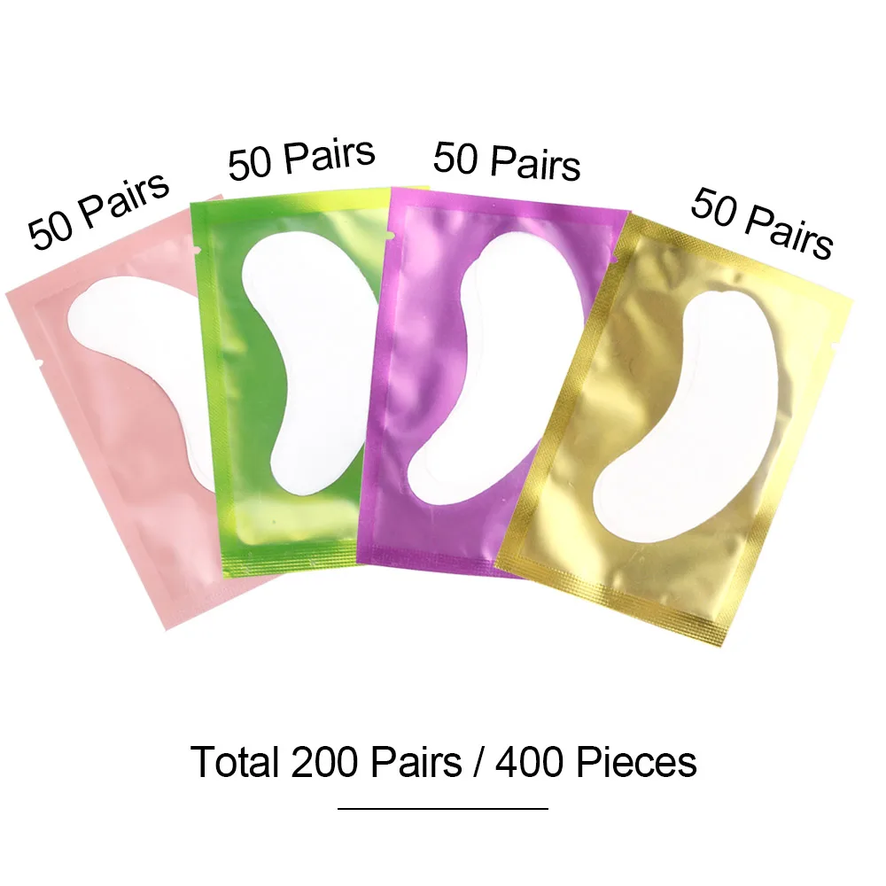 200pairs Set 4 200 пар/упак. бумажные патчи для наращивания ресниц косметика гидрогелевые коллагеновые патчи под накладки для глаз инструменты для наклейки - Цвет: 200pairs Set 4