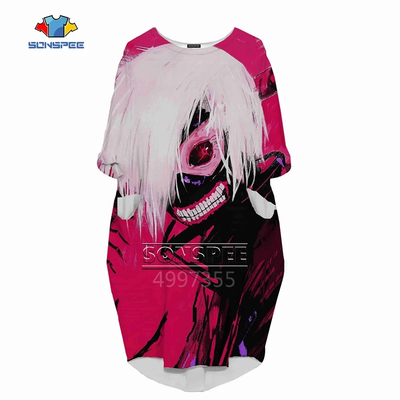 6 SONSPEE 3D печатных Kirishima Tōka Harajuku женское модное Повседневное платье в стиле хип-хоп высокого качества с длинным рукавом женская одежда для девочек L11 - Цвет: 6