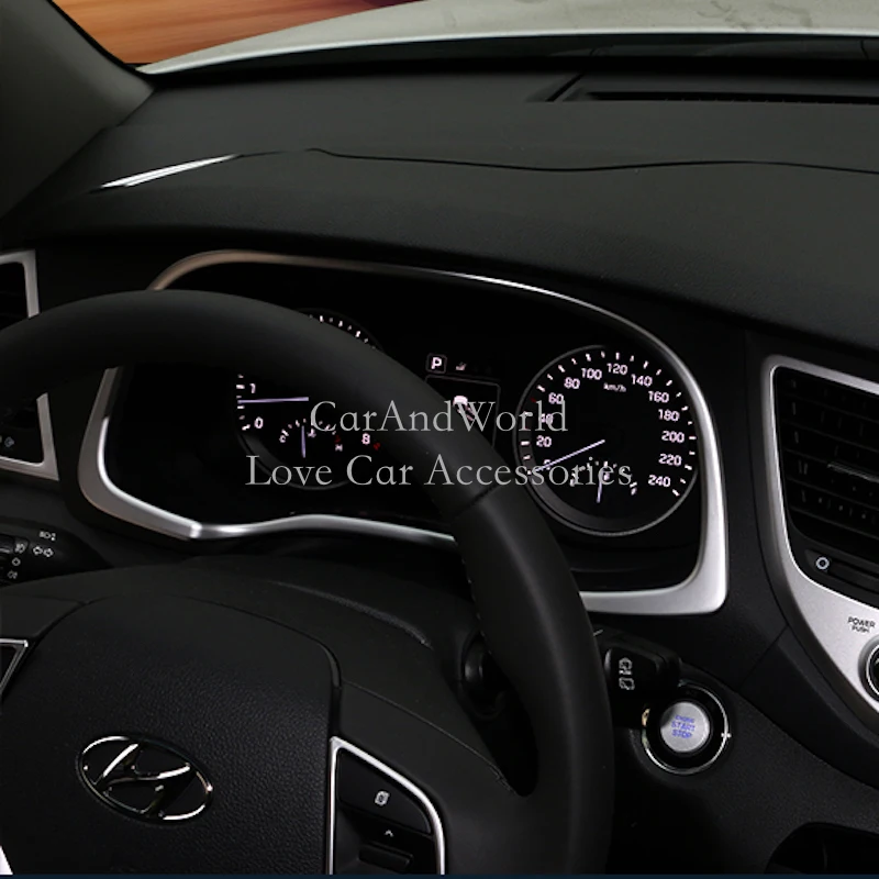 Для hyundai Tucson- Внутренняя Рамка приборной панели Украшение Наклейка ящик для инструментов отделка автомобильный стиль аксессуары
