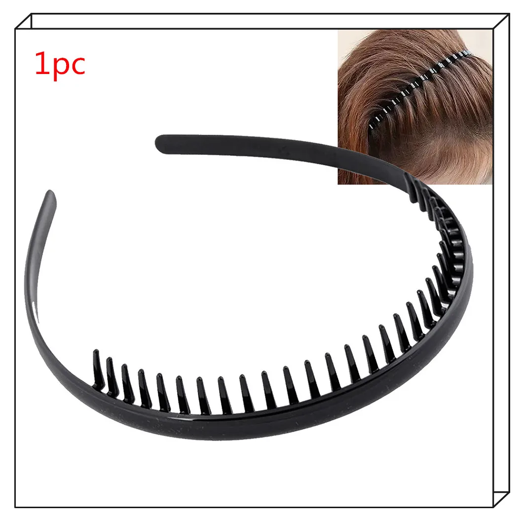 1 Pc Women Black Wavy Hair Hoop Headband Fashion Hairband Hair Accessories Hair Styling Tools