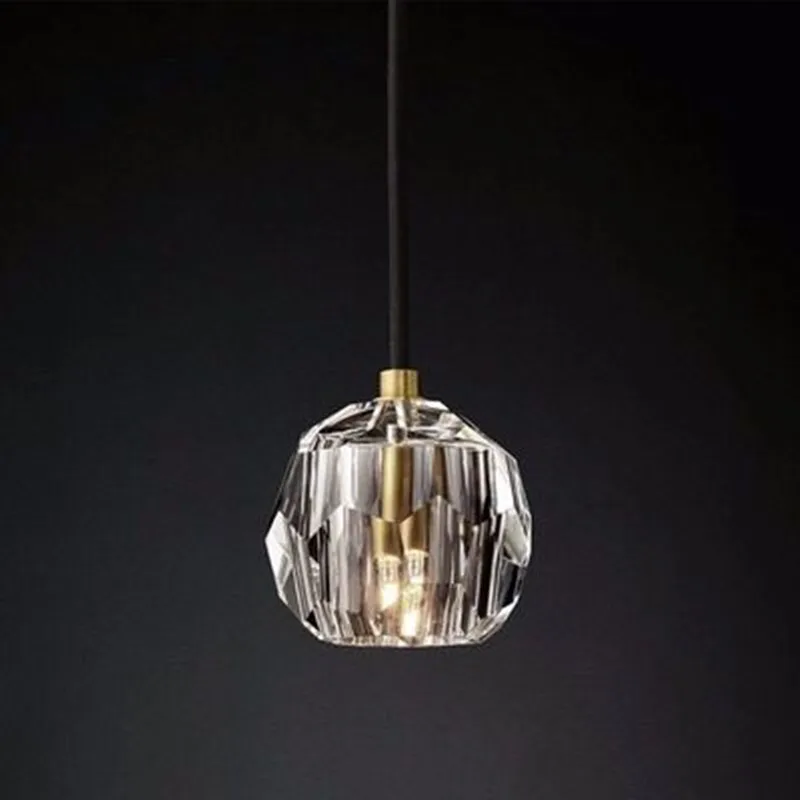 Modern Luxury K9 Crystal Pendant Lights Led Nordic Gold Hanging Lamp for Living Room Kitchen Light Fixtures Luminaire Home Decor - Цвет корпуса: Черный