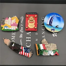 Туристический сувенир кухонные украшения итальянская, венецианская США Дубай Пекинская Смола Магнитный магнитик на холодильник характеристики небольшие подарки