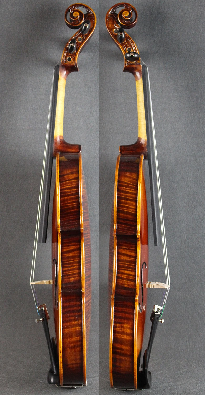 4/4 Carved Violin with Beautiful Drawing One Piece Back With Free case and Bow
