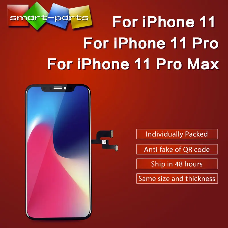 OEM Качество lcd для iPhone 11 Pro Max oled-дисплей кодирующий преобразователь сенсорного экрана в сборе абсолютно без битых пикселей