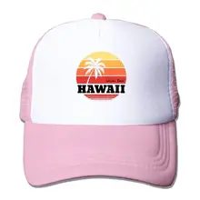 Мужские/женские Гавайские сетчатые кепки Snapback, регулируемая розовая шляпа для папы