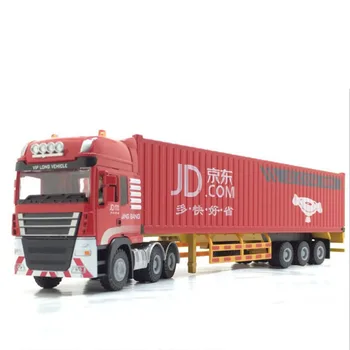 

1:50 Scale Alloy Metal Truck Trailer Container Shunfeng Semi-trailer Container Truck Diecast Model Engineering Vehicle Toy