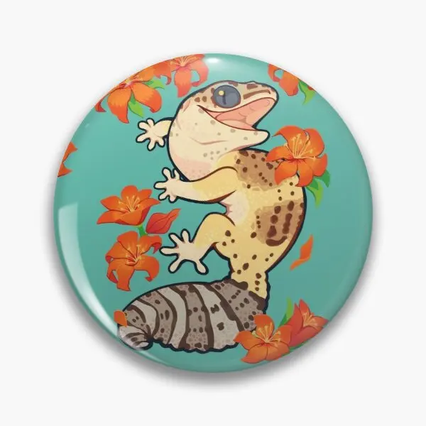 Огненная Лилия Gecko мягкая булавка для пуговиц модная мультяшная брошь Ювелирное