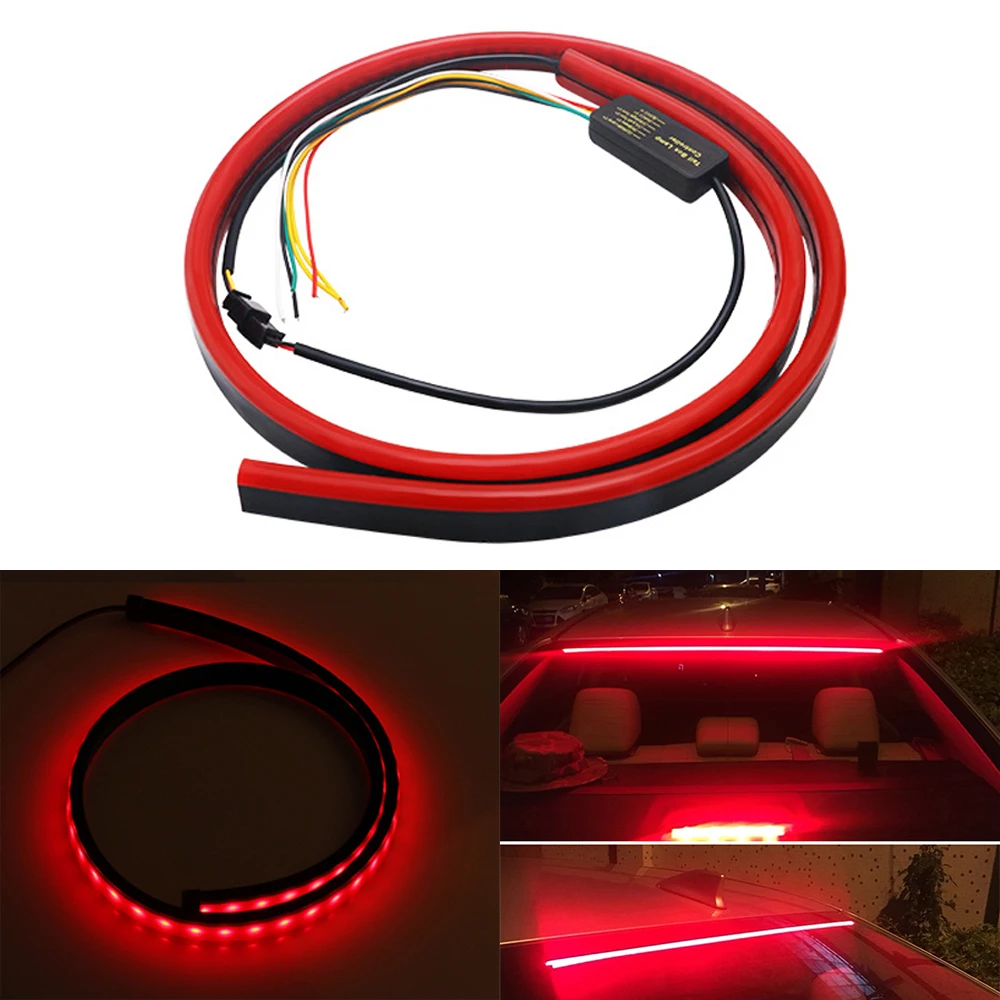 Auto Achter Led Strip Verlichting Interieur Onderdelen Trailer Lamp Achterlichten Met Brake Drl Dagrijverlichting Richtingaanwijzer Lampen 12V Led Bar Rood