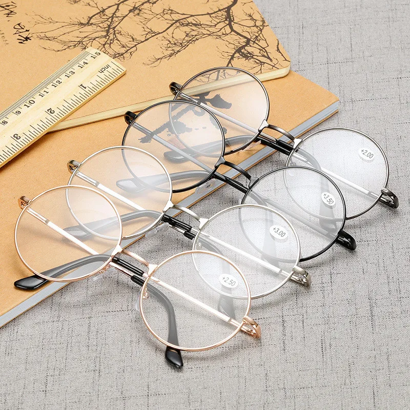 MOLNIYA ретро круглые очки для чтения женщин и мужчин металлические пресбиопические очки от миопии линзы очки+ 1,0+ 1,5+ 2,0+ 2,5+ 3,0+ 3,5+ 4,0