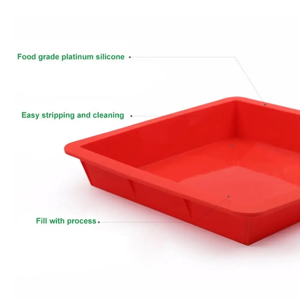 200g Square Cake mould Silicone Baking Dish Lasagna Mold Cake Decorating Chocolate Baking Mould Tool Kitchen Dining Supplies@5