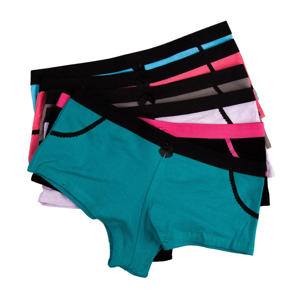 FUNCILAC Boyshort для Для женщин Sexy хлопок трусы боксеры девочек Дамы белье лук Панталоны