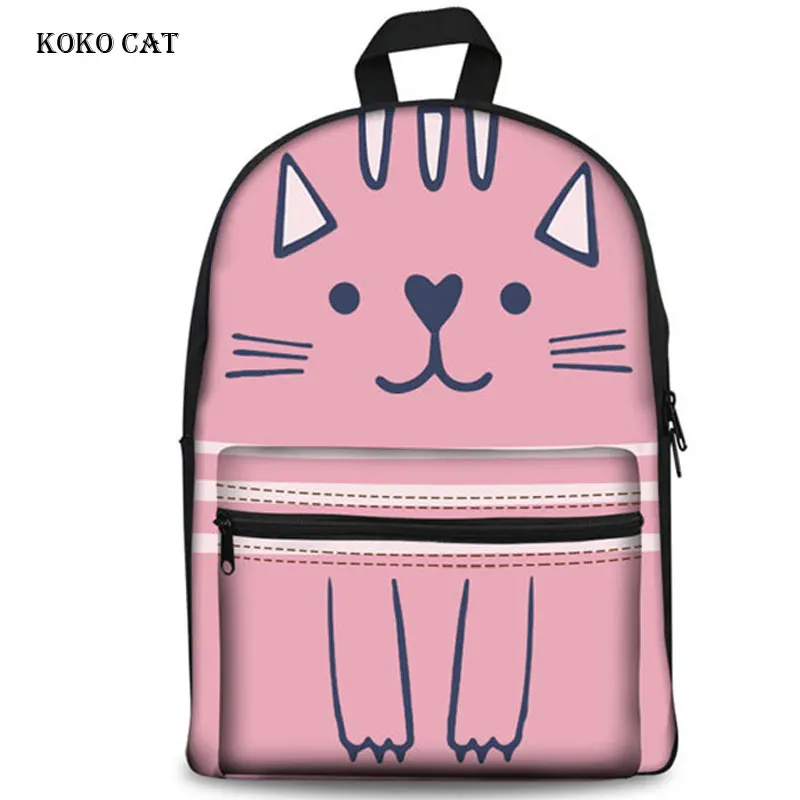 

Children School Bags Cute 3D Animal Cat Printed Daypack Teenagers Girls Travel Backpack Ladies Book Bags Mochila Escolar Mujer