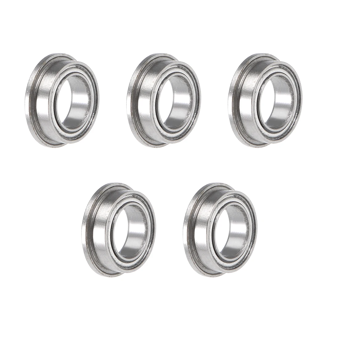 

uxcell MF85ZZ Flange Ball Bearing 5x8x2.5mm Shielded Chrome Steel Bearings 5pcs