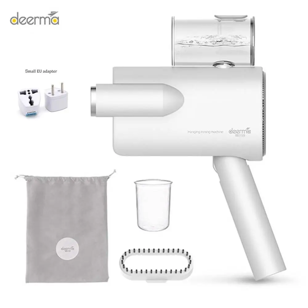Xiaomi Deerma 220V ручной отпариватель для одежды бытовой портативный паровой утюг щетки для одежды для бытовой техники путешествия - Цвет: Add Small EU Adapter