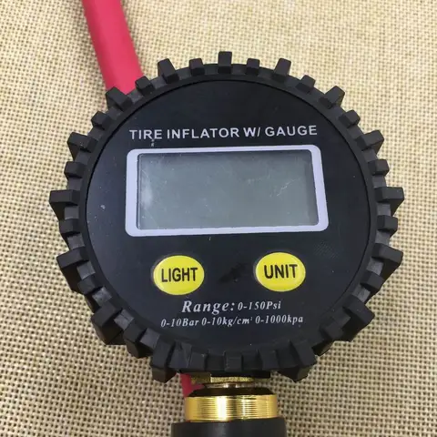 Car Air Tire Gauge Inflator Meter Pressure Manometer With PVC Pipe Hose For Air Compressor Charging Car Truck SUV