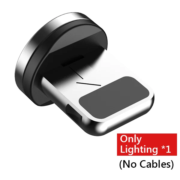 ACCEZZ светодиодный магнитный кабель для быстрой зарядки, магнитный кабель Micro usb type C, Кабель зарядного устройства для iPhone X 7 samsung S10, шнур для Android - Цвет: Only For iPhone Plug