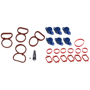 

Swirl Flap Flaps Plug Blank Removal Replacement with Gaskets with 6 Pcs 33 mm Swirl Blanks Flaps Repair Delete Kit