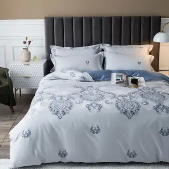 

Svetanya Bohemian Mandala Paisley Duvet Cover Set Flat Sheet Silky Egyptian Cotton Bedlinens 4pcs Queen King Size Bedding Set