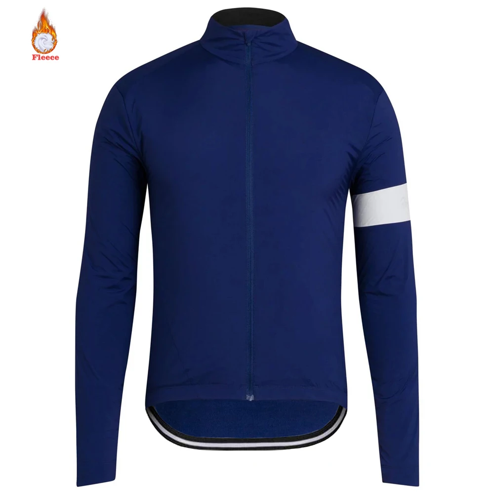 Pro Зимняя Теплая Флисовая велосипедная майка Ropa Ciclismo Mtb с длинным рукавом мужская одежда для велосипеда многоцветная стильная одежда - Цвет: Fleece jersey