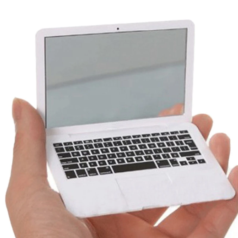 Mini Laptop Spiegel Simulation Computer Taschen Spiegel Puppe Haus Spielzeug Kinder Kinder Erwachsene Make-Up Stehend Spiegel Finger Spielzeug