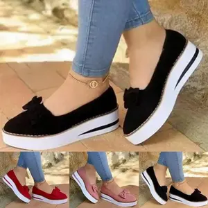 Women's Shoes 2020 Spring and Summer New Womens Shoes Large Size Ladies Single Shoes Women Breathable Bow Tie Zapatos De Mujer