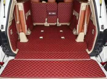 

Full set trunk mats + Rear door mat for Toyota Land Cruiser 200 7 seats 2020-2007 waterproof cargo liner boot carpets for LC200