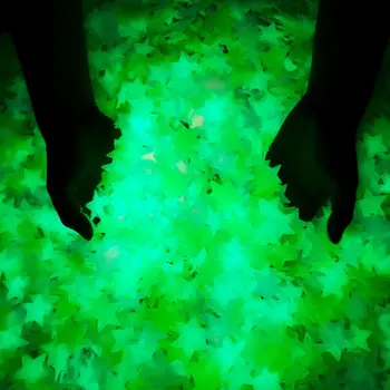 

Luminous Star Wall Sticker 100pcs/Package Bedroom Sofa Fluorescent Plastic Sheet Decorative Painting Sticker sticker