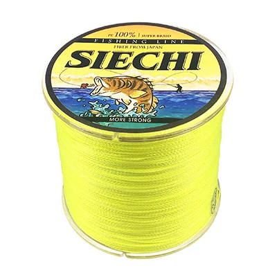 Yellow 500 м SIECHI бренд Soperpower серия 4 нити супер сильная японская мультифиламентная ПЭ плетеная леска 12-83LB - Цвет: Yellow