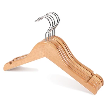 

10pcs/set Kids Drying Rack Non-Slip Trouser Space Saving Closet Bar Home Organizer Wooden Coat Hanger Children Clothes Hanging