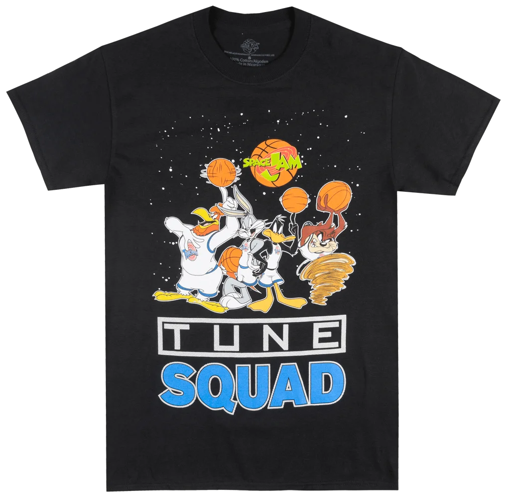 Space Jam 1 Movie Tune Squad T-Shirt Black