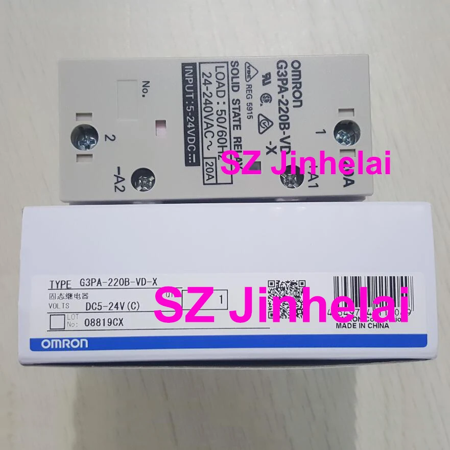 Autêntico tipo Original Trilho de Guia Relé de Estado Omron Sólido G3pa-220b-vd-x 20a 5-24vdc