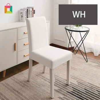 

Plain Dining Chair Cover Spandex Elastic Chair Slipcover Case Stretch Chair Cover Wedding Hotel Banquet Home Decoration Cozy