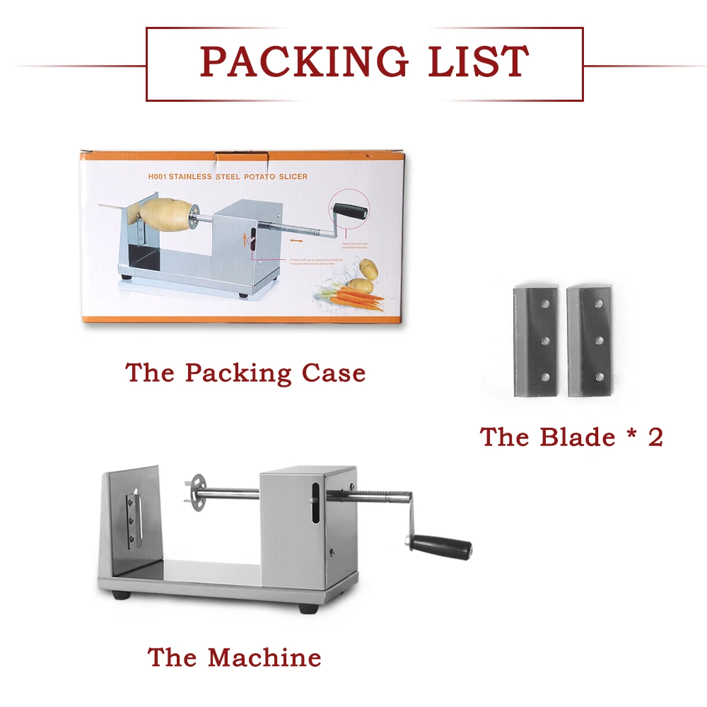 ITOP Картофельная спиральная нержавеющая сталь картофеля башня витой Slicer машина ручной, для овощей инструменты с 2 лезвиями