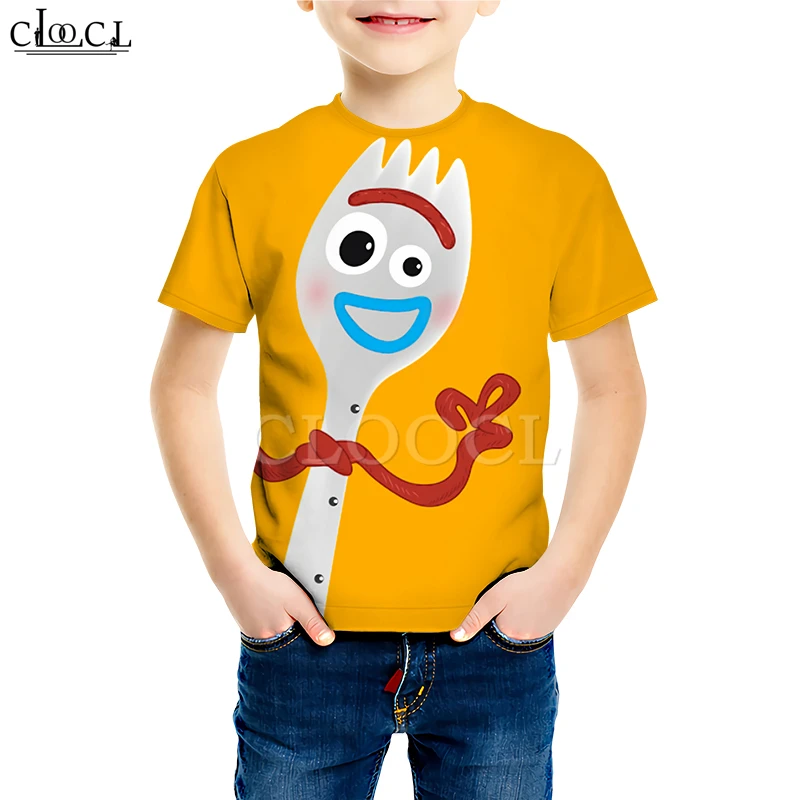  Cartoon Toy Story 4 The Walking Toys T Shirts Boy Girl 3D Print Sheriff Woody Anime Forky Hoodies B