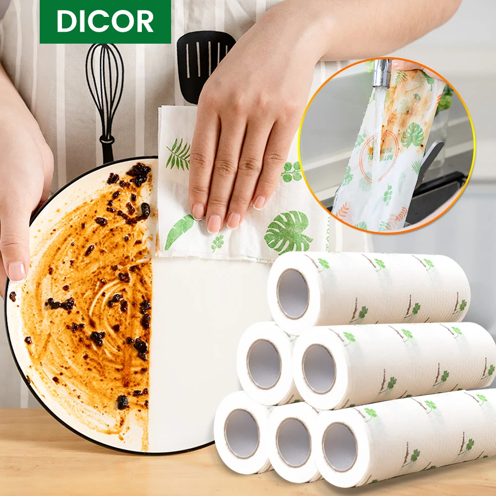 Rag Dishcloth Kitchen-Wiping-Rags Cleaning-Towel Washing-Dish Home 50pieces-Per-Roll