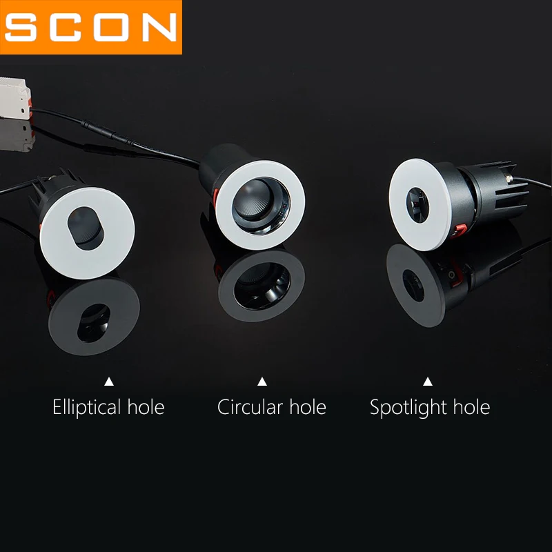 SCON 15W 20W Bedside Anti-Glare Concentrate Rotatable Ceiling Embedded Spotlight left and right 60 degree Adjustable | Лампы и