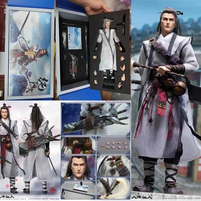 In Stock 1 6 Scale Collectible Full Set The Eight immortals Lu Dongbin Head Body Clothes