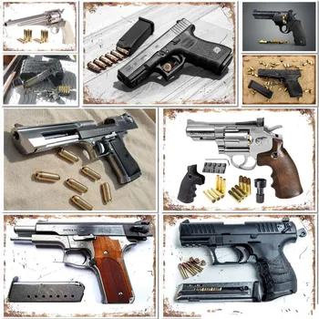 

The Handgun Metal Sign Desert Eagle Gun Metal Tin Sign Metal Poster Plaque For Bar Pub Club Home Wall Art Decor Iron Painting