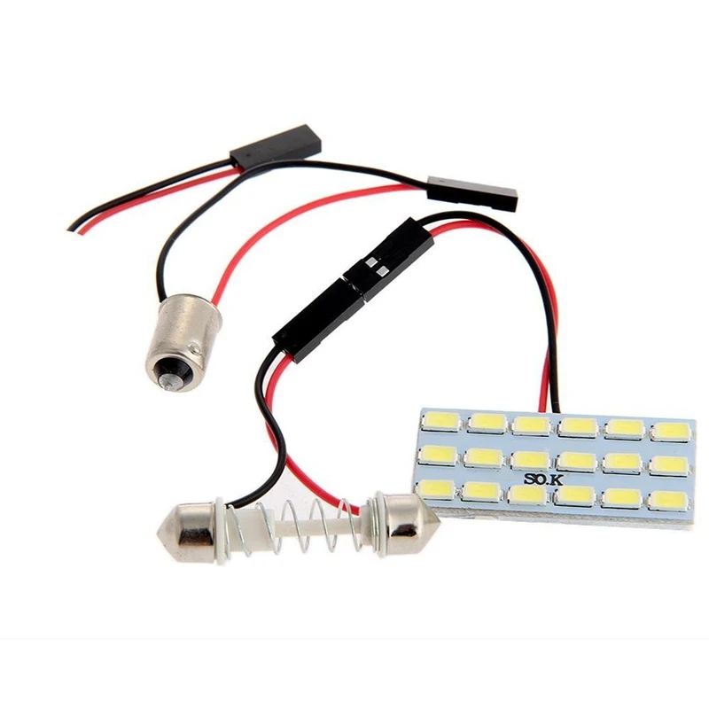 Автомобильная светодиодная панель 18 5630 SMD светильник T10 / BA9S plafon version 2W White |